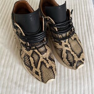 Neutral Snake-Print Women's Sneakers